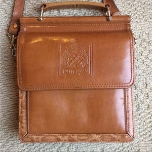 Brown Belle Rose Leather Purse